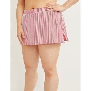 Lane Bryant Cacique Seersucker Swim Skirt 10